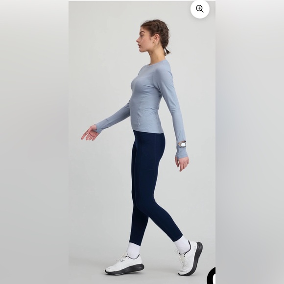 NWT Women's Cozy Zero Merino Blend Lightweight Navy Blue Leggings Pants. Small. - Picture 6 of 14